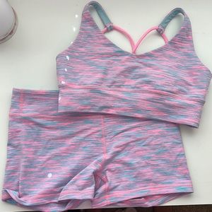 ivivva sports bra and shorts set